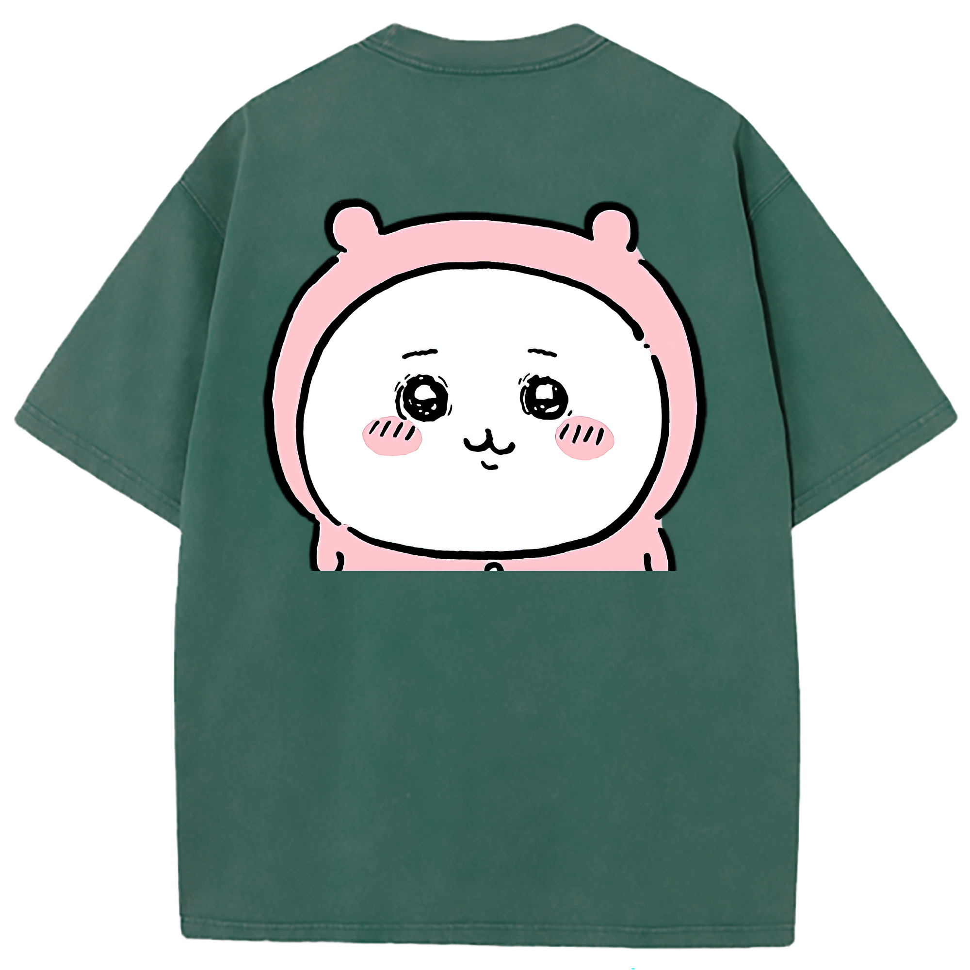 （画像用） ちいかわ ちいかわ Chii-kawa chiikawa 綿100% ヴィンテージ風 半袖Tシャツ（背面プリント）